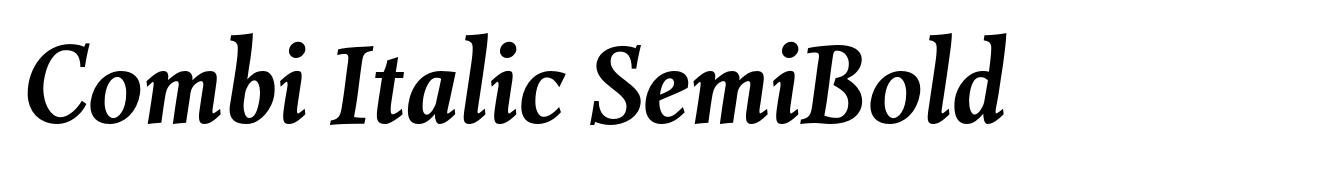 Combi Italic SemiBold